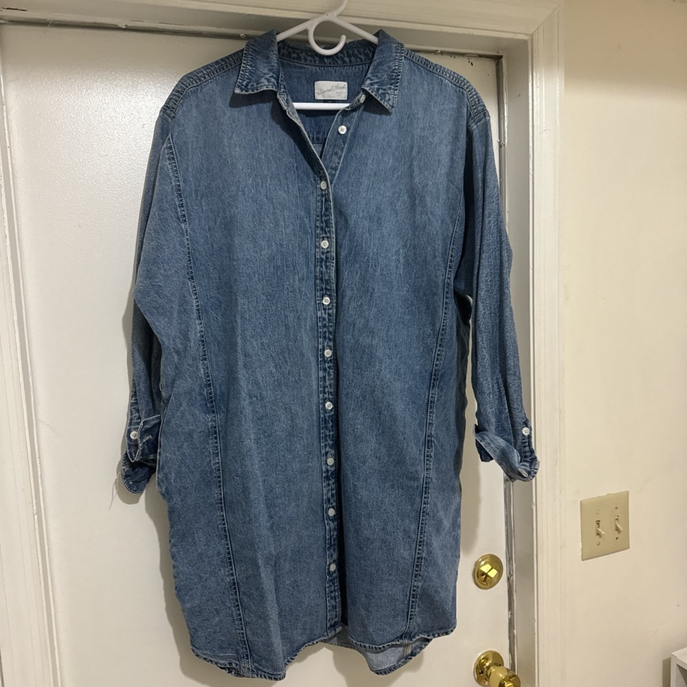 Universal Thread Denim Button-Up Shirt Dress